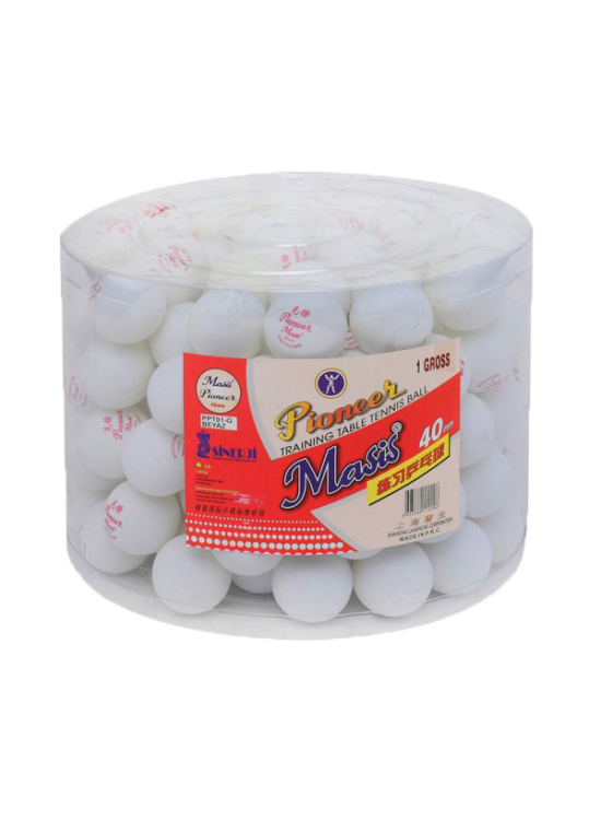 Masis Pin Pon Topu Pioneer 40 MM Beyaz PPT01-G (1 Adet)