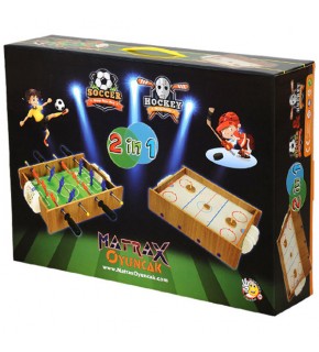 Matrax Ahşap Hokey Ve Masa Maçı Oyunu (2 Si 1 Arada) 412