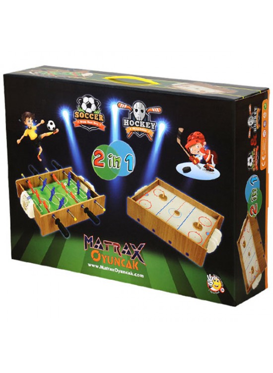 Matrax Ahşap Hokey Ve Masa Maçı Oyunu (2 Si 1 Arada) 412