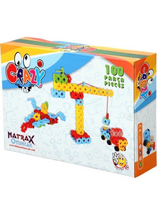 Matrax Oyuncak Crazy 100 Parça Blok Oyun