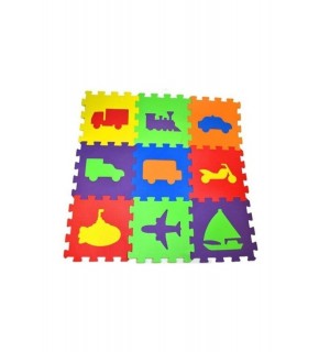 Matrax Oyuncak Eva Puzzle Yer Matı 33x33 7mm Taşıtlar