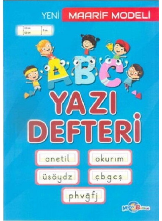 Mavi Boncuk Maarif Model Yazı Defteri Dik Kılavuz