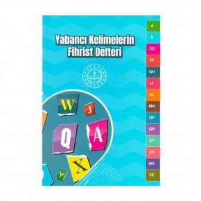 Mavi Boncuk Yabancı Kelimelerin Fihrist Kelime Defteri