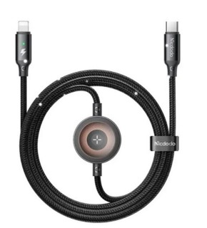 MCDODO CA-2580 60W 1 TYPE-C VE 1 WATCH KABLOSUZ ŞARJ KABLOSU- SİYAH