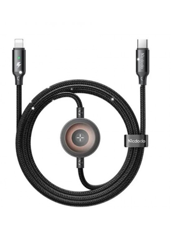 MCDODO CA-5680 36W 1 LİGHTNİNG VE 1 WATCH KABLOSUZ ŞARJ KABLOSU- SİYAH