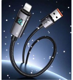 MCDODO CA-6490 USB-A - YATAY LED EKRANLI AYDINLATMA KABLOSU SİYAH 1.2M