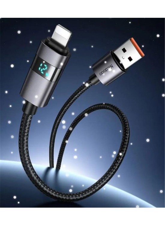 MCDODO CA-6490 USB-A - YATAY LED EKRANLI AYDINLATMA KABLOSU SİYAH 1.2M