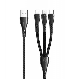MCDODO CA-6960 3İN1 (LİGHTNİNG-MİCRO-TYPE-C) ŞARJ KABLOSU 3A 1.2M