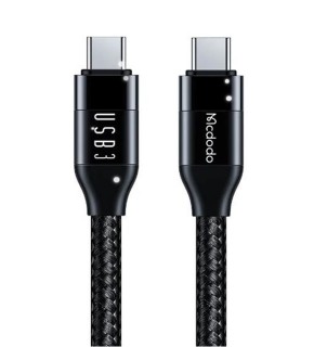 MCDODO CA-7132 TYPE-C TO TYPE-C USB 3 100W DATA AKTARIM VE ŞARJ KABLOSU 1.2 M - SİYAH