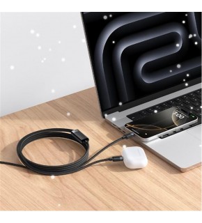 MCDODO CA-7380 | USB-C - Çift USB-C 100W Manyetik Sarılabilir Şarj Kablosu