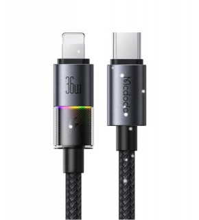 MCDODO CA-8190 TYPE-C TO LİGHNİNG 7 Renkli LED Işıklı 36W 1.2M KABLO