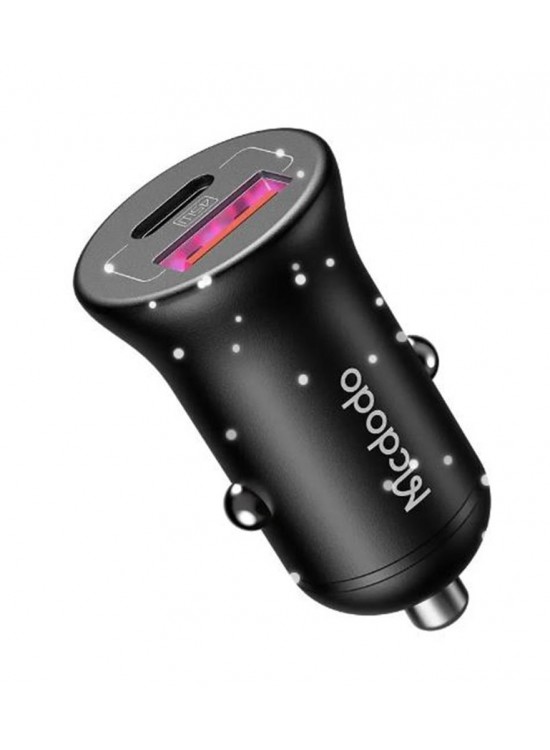 MCDODO CC-2680 45W PD 1xUSB 1xType-C Araç Şarj Cihazı - Siyah