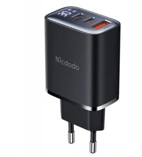 MCDODO CH-2180 30W 2 TYPE-C 1 USB-A GİRİŞLİ DİGİTAL GÖSTERGELİ HIZLI ŞARJ ALETİ- SİYAH