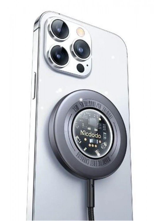 MCDODO CH-2330 15 W MagSafe Hızlı Şarj Cihazı - Koyu Gri