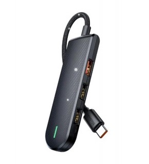 MCDODO HU-1430 5 in 1 Type-C Çoklayıcı (USB3.0x1+USB2.0x2+SD-TF Card Slotx1)- Gri