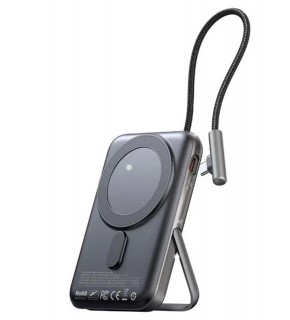 MCDODO MC-1811 10.000mAh 20W MANYETİK KABLOSUZ ŞARJ CİHAZI DAHİLİ TYPE-C KABLOSU Siyah