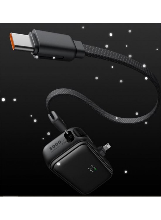 MCDODO MC-7800 5000mAh 22.5W Dahili Kablo ve Lightning Konnektörlü Mini Powerbank