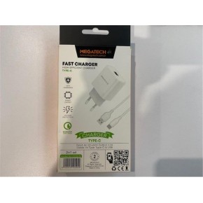 Megatech CC03(CC22-T3) 5v-3.0A Ev Şarj+Type-c Kablo Hızlı Şarj