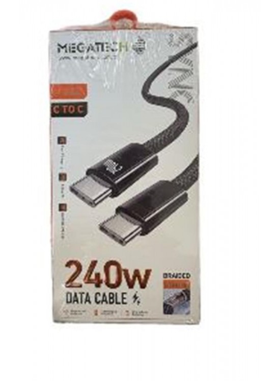 Megatech MT-240T Hasır Type-C To Type-c Data Kablosu