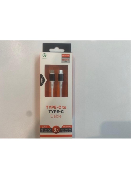 Megatech MT-DT-T 1mt Usb Type-C to Type-C Şarj ve Data Kablosu
