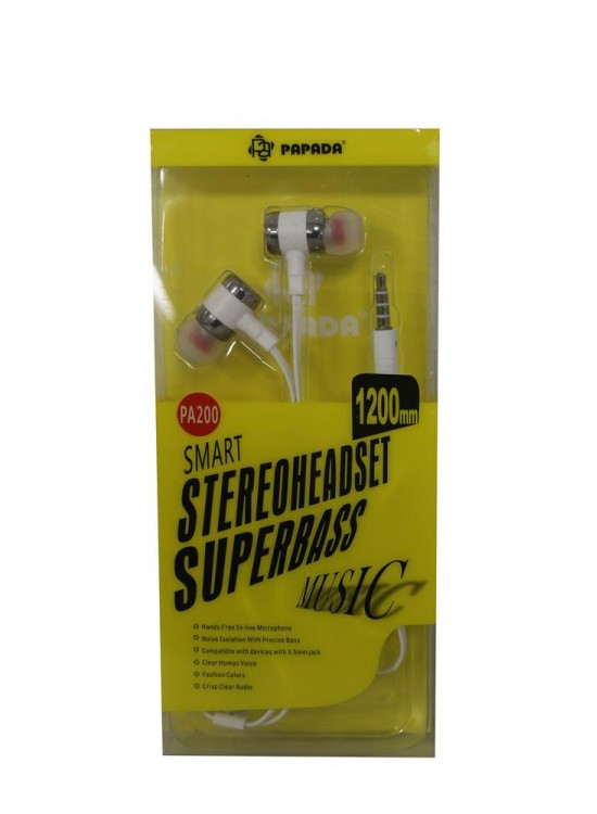 Megatech Papada PA200 Beyaz Renk Mikrofonlu Kulaklık Megatech Papada PA200 Beyaz Renk Mikrofonlu Kulaklık