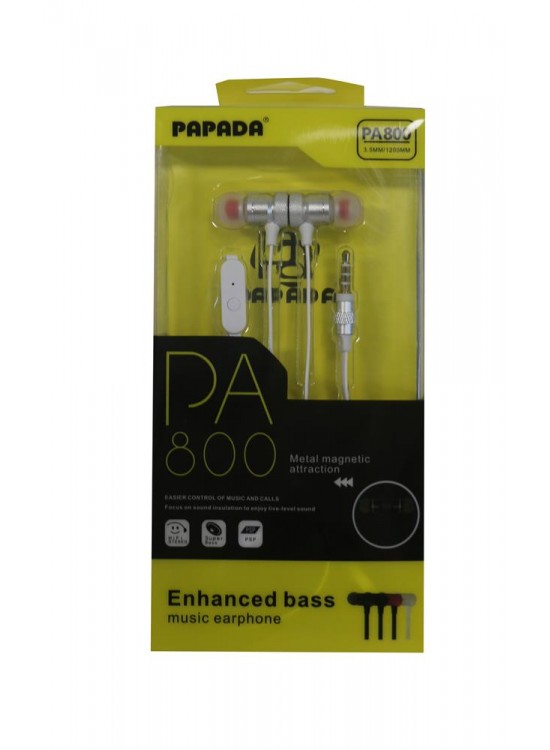Megatech Papada PA800 Beyaz Renk Mikrofonlu Mıknatıslı Kulaklık Megatech Papada PA800 Beyaz Renk Mikrofonlu Mıknatıslı Kulaklık
