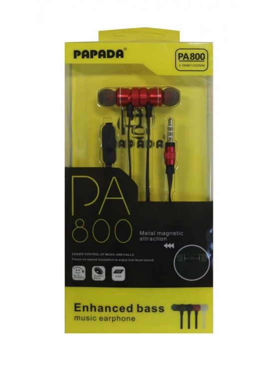 Megatech Papada PA800 Kırmızı Renk Mikrofonlu Mıknatıslı Kulaklık