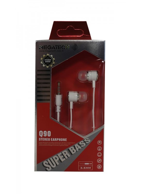 Megatech Q90 Beyaz Mikrofonlu Kulaklık Megatech Q90 Beyaz Mikrofonlu Kulaklık