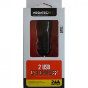 Megatech T05 2Usb 3.4A Beyaz Araç Çakmaklık Şarj Cihazı