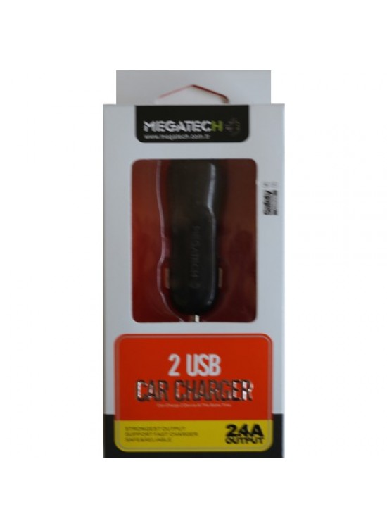 Megatech T05 2Usb 3.4A Beyaz Araç Çakmaklık Şarj Cihazı