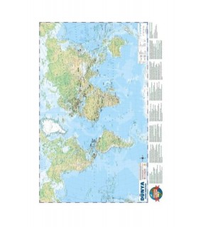 Mepmedya Dünya Siyasi-Fiziki Haritası 50x70