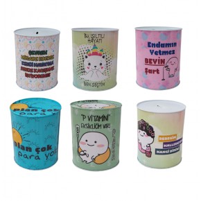 Metal Duygulu Kumbara Süs Eşya (1 Adet)