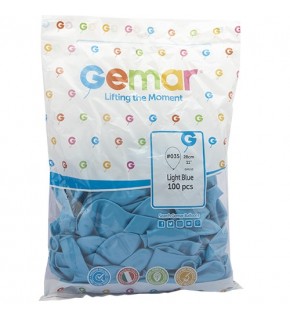 Metalik Balon Gm110 28Cm 100 Lü Açık Mav 035