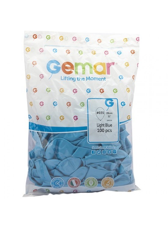 Metalik Balon Gm110 28Cm 100 Lü Açık Mav 035 Metalik Balon Gm110 28Cm 100 Lü Açık Mav 035