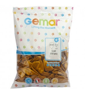 Metalik Balon Gm110 28Cm 100 Lü Altın 039