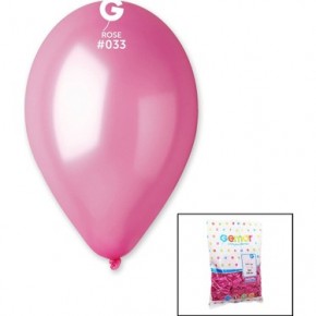 Metalik Balon Gm110 28Cm 100 Lü Pembe 033