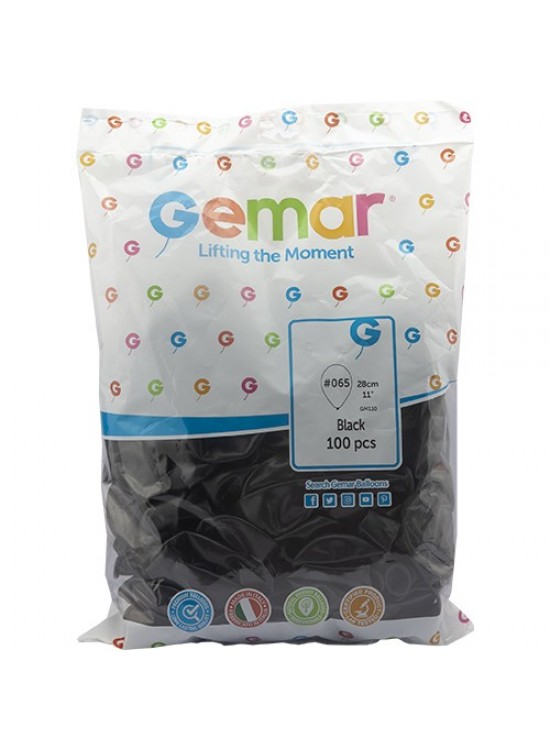 Metalik Balon Gm110 28Cm 100 Lü Siyah 065 Metalik Balon Gm110 28Cm 100 Lü Siyah 065