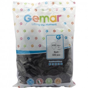 Metalik Balon Gm110 28Cm 100 Lü Siyah 065