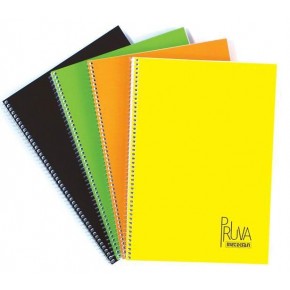 Meteksan Spiralli Defter Pruva Karton Kapak Çizgili 96 Yaprak A4 Fosforlu Kapak 96/1 (1 Adet)