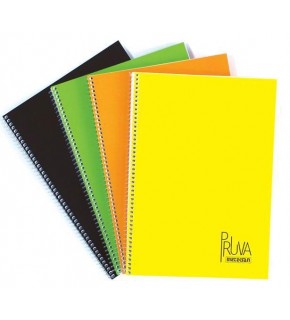 Meteksan Spiralli Defter Pruva Karton Kapak Çizgili 96 Yaprak A4 Fosforlu Kapak 96/1 (1 Adet)