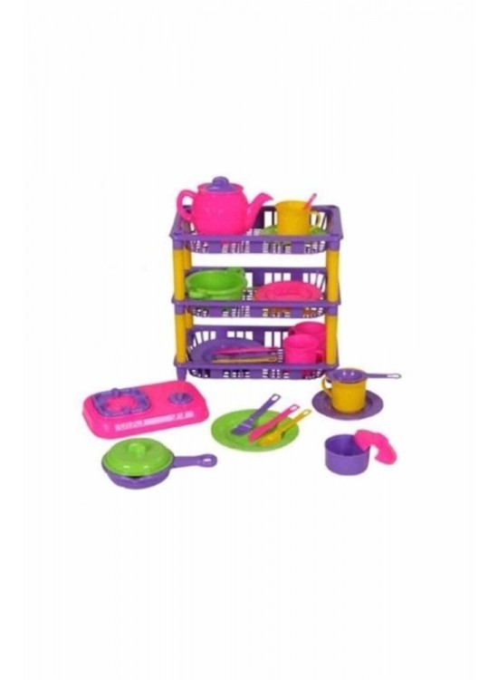 MGS Oyuncak Little Girls Üç Kat Mutfak Seti Mgs-337