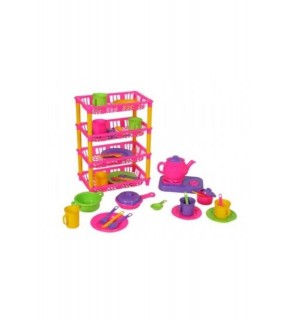 MGS Oyuncak MGS Oyuncak Little Girls Dört Katlı Mutfak Seti 0339