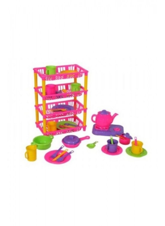 MGS Oyuncak MGS Oyuncak Little Girls Dört Katlı Mutfak Seti 0339