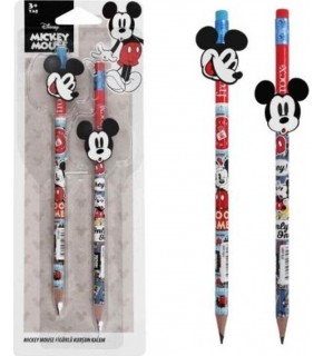 Mıckey Mouse Figürlü Kurşun Kalem 2Li Paket Pcnc-One