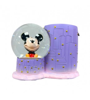 Mickey Mouse Kalemlikli Cam Küre - Süs Eşyası