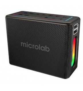 Microlab M60 Vega 15000mAh Batarya  Wireless Mikrofonlu Siyah Gri Usb + Tf Kart + Bluetooth Powerban