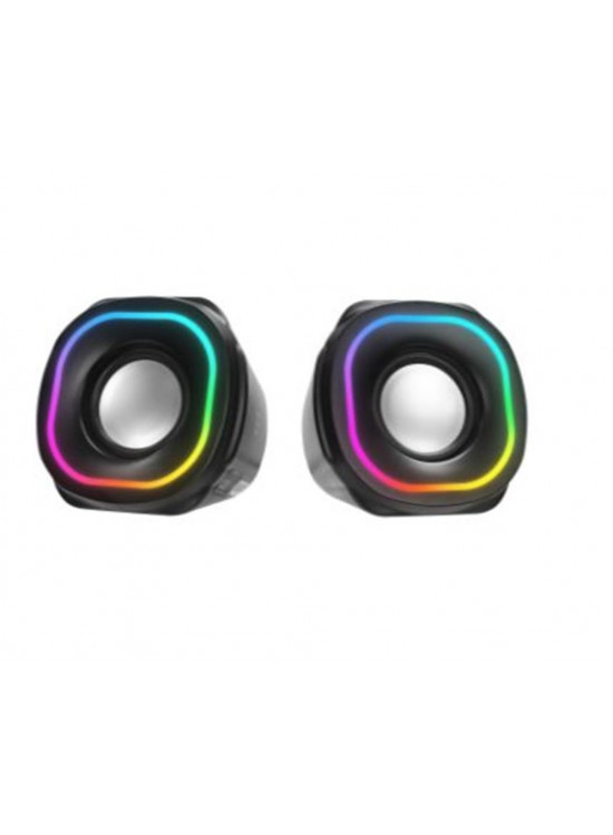 Mikado MD-180 2.0 3W-2 Siyah RGB Aydınlatmalı USB + 3.5mm USB 5V Speaker Hoparlör Mikado MD-180 2.0 3W-2 Siyah RGB Aydınlatmalı USB + 3.5mm USB 5V Speaker Hoparlör