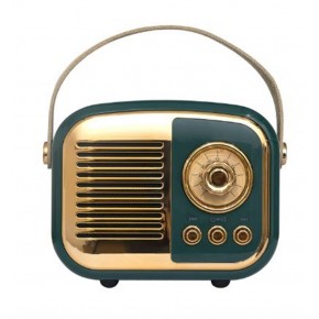 Mikado MD-24BT Echoes 3W 800mAh Yeşil Usb+TF Kart+Bluetooth Destekli Klasik Retro Müzik Kutusu