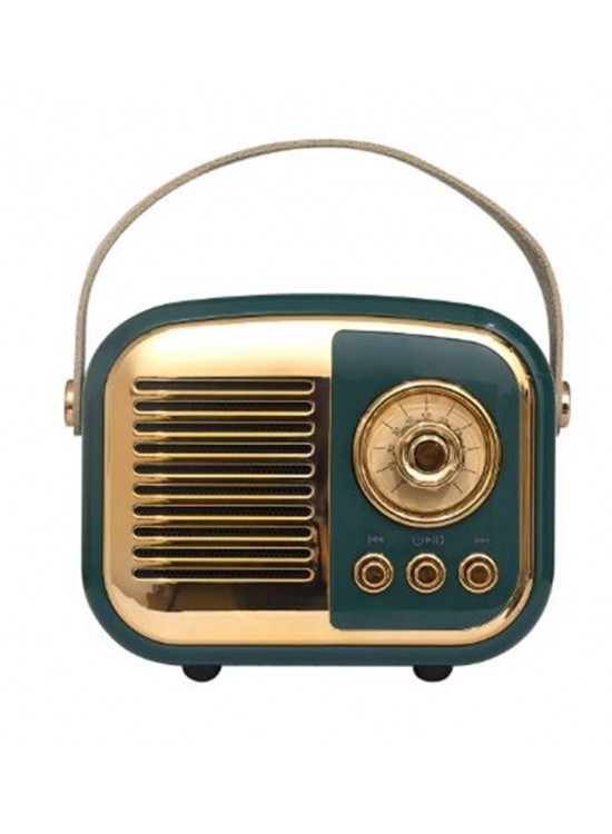 Mikado MD-24BT Echoes 3W 800mAh Yeşil Usb+TF Kart+Bluetooth Destekli Klasik Retro Müzik Kutusu