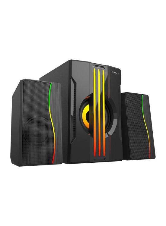 Mikado MD-254 2+1 25W(5w-2+15w) Usb+SD+Fm Bluetooth Destekli RGB Ses Sistemi